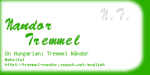 nandor tremmel business card